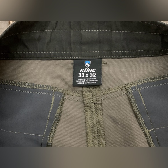 Men's 33 x 32 KUHL DECEPTR Grey Khaki Lightweight Technical Hybrid Hiking Pants - Picture 8 of 14